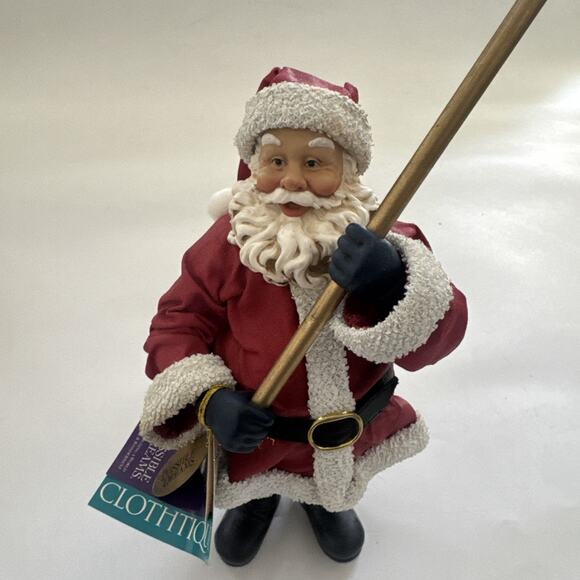 Vtg Possible Dreams Clothtique 2001 God Bless America Patriotic Santa 713509 - Picture 2 of 12